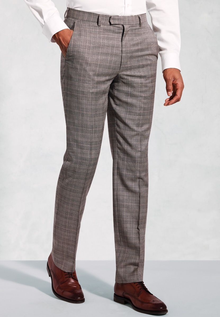 slim fit dress slacks 30Wx30L Charcoal Grey Men's Regular Fit Wool Dress Pants main image 0