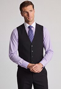 Tailored Fit Capital Black Washable Vest