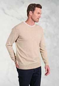 Devon Stone Cotton Merino Crew Neck Sweater