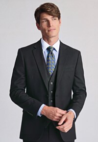Tailored Fit Aldwych Charcoal Washable Suit - Vest Optional