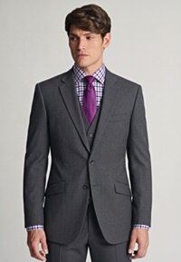 Tailored Fit Aldwych Mid Gray Washable Suit - Vest Optional