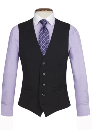 Tailored Fit Capital Black Washable Vest