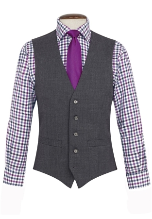 Tailored Fit Capital Mid Gray Washable Vest