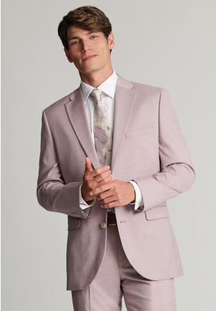 Tailored Fit Hayton Pink Textured Suit Jacket
