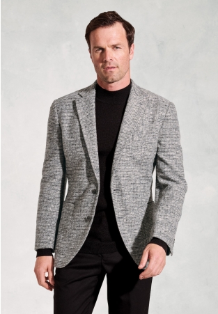 Tailored Fit Champion Gray Melange Knitted Wool Blend Sport Coat