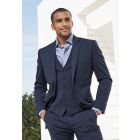 Tailored Fit Cassino Navy Check Washable Suit - Vest Optional