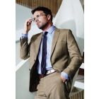 Tailored Fit Ribblesdale Olive Check Wool Suit - Vest Optional