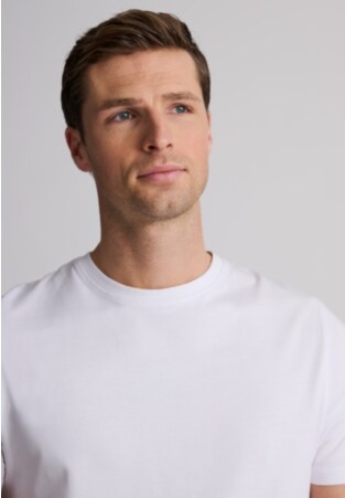 Hawkes White Pure Cotton Jersey T-Shirt