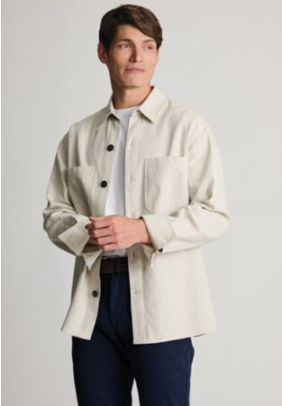 Ledger Ecru Cotton Linen Overshirt
