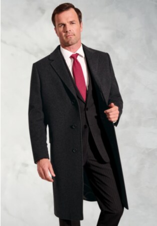 Bond Gray Wool Cashmere Topcoat