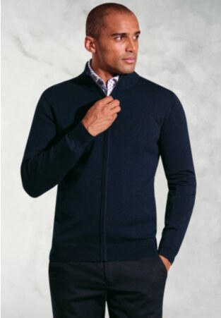 Columbus Navy Full Zip Cardigan