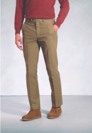 Regular Fit Kerswell Stone Cotton Moleskin Pants