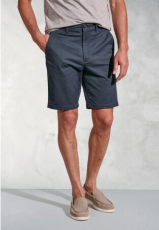 Leo Air Force Blue Stretch Cotton Chino Shorts