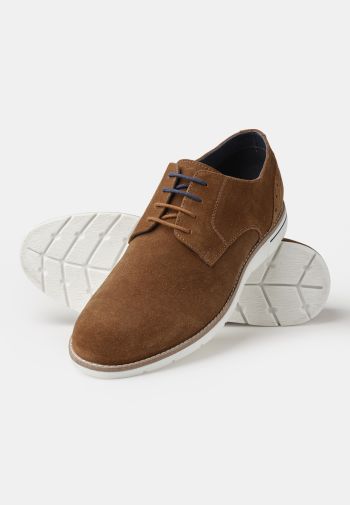 Lime Tan Suede Leather Casual Shoes