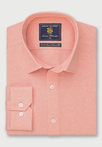 Regular and Tailored Fit Apricot Knitted Shirt
