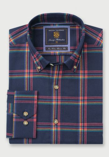 Multicolored Overcheck Cotton Twill Short, Regular and Long Sleeve Shirt