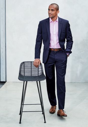 Tailored Fit Avalino Mid Blue Suit - Vest Optional