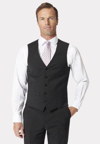 Tailored Fit Avalino Charcoal Vest
