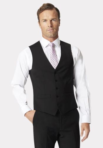 Tailored Fit Avalino Black Vest