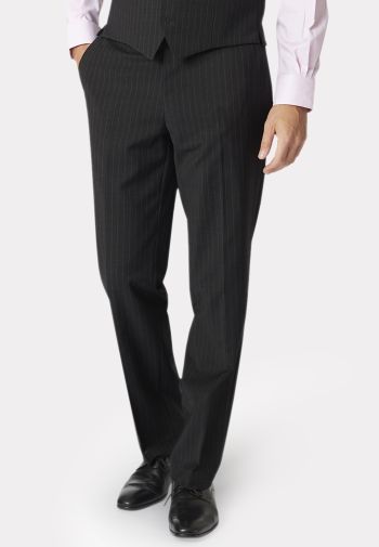 Tailored Fit Avalino Charcoal Pinstripe Suit Pants