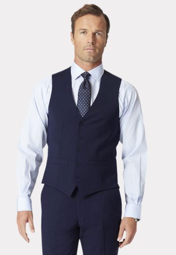 Tailored Fit Avalino Mid Blue Vest
