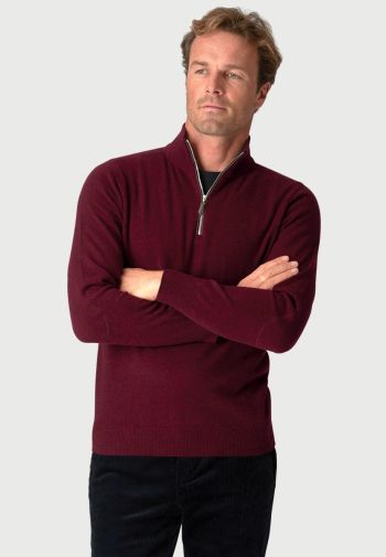 Shiraz Cashmere Zip Neck Sweater