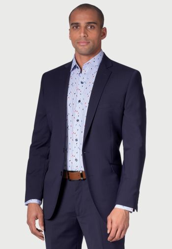 Tailored Fit Cassino Mid Blue Washable Suit Jacket