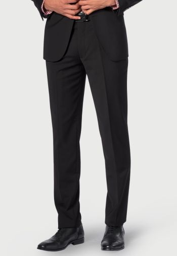 Tailored Fit Cassino Black Washable Suit Pants