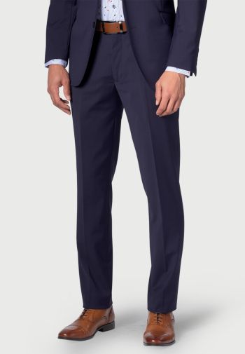 Tailored Fit Cassino Mid Blue Washable Suit Pants
