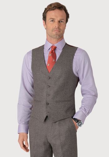 Tailored Fit Clifford Grey Donegal Wool Suit Vest