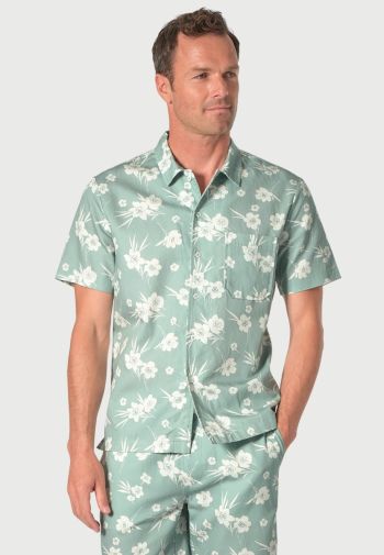 Connors Seagrass Floral Shirt and Shorts Set