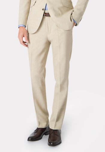Tailored Fit Constable Natural Linen Mix Suit Pants 