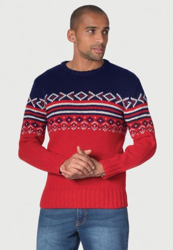 Derwent Lambswool Fairisle Christmas Sweater