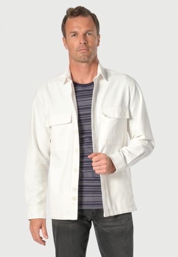 Dwight Pure Cotton Natural Cavalry Twill Overshirt