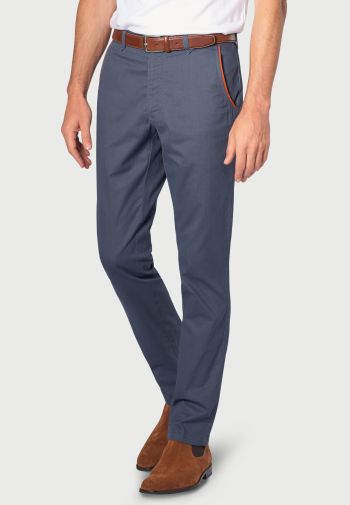 Regular and Tailored Fit Graveney Blue Microstripe Pants