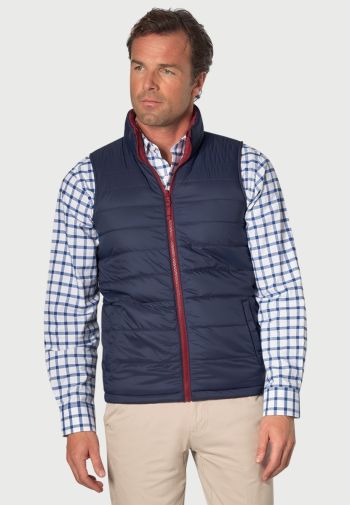 Key Navy and Wine Reversible Quilted Vest