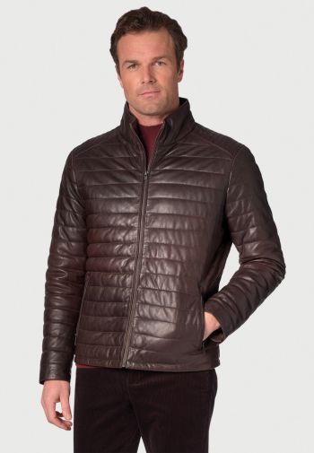 New Forest Leather Baffle Jacket