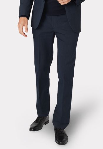 Tailored Fit Phoenix Navy Pin Dot Suit Pants