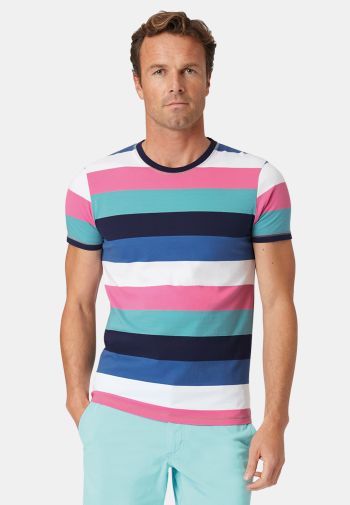 Ryton Multicolored Hoop Pure Cotton T-Shirt