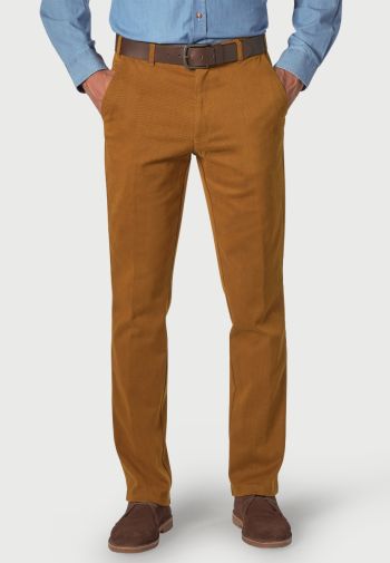 Regular and Tailored Fit Seychelles  Dijon Cotton Blend Twill Pants