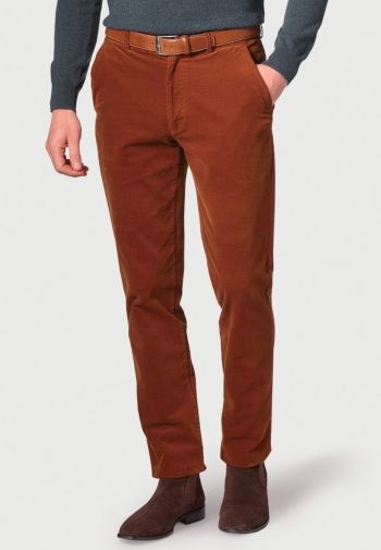 Tailored Fit Shakespeare Russet Corduroy Pants