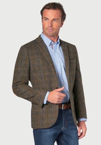 Tailored Fit Sumburgh Green and Blue Check Harris Tweed&reg;  Sports Coat