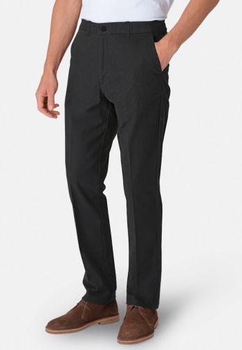 Regular Fit Wordsworth Charcoal Cotton Stretch Pants