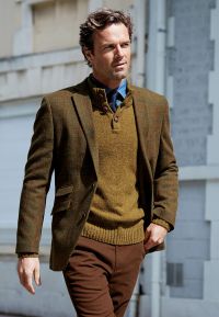 Tailored Fit Francis Moss Check Pure New Wool Sports Coat