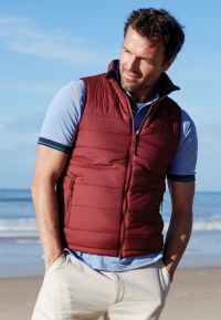 Key Wine and Navy Reversible Quilted Vest