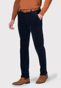 Tailored Fit Shakespeare Navy Corduroy Pants