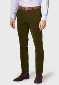 Tailored Fit Shakespeare Hunter Green Corduroy Pants