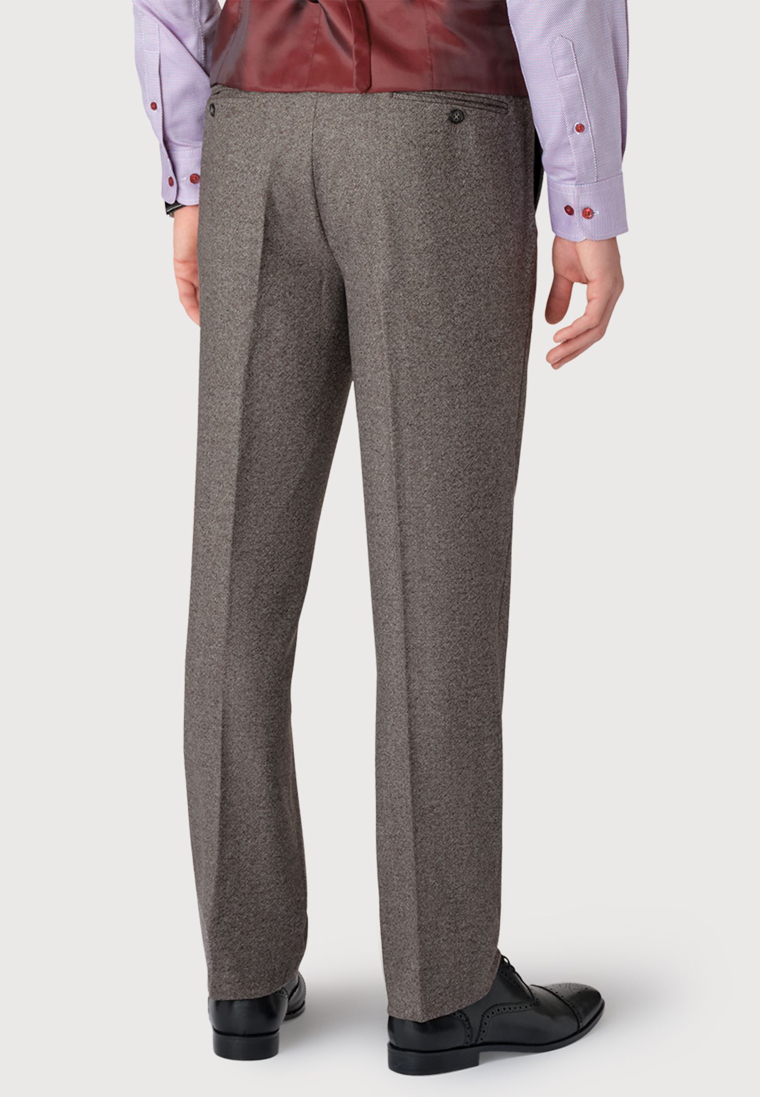 Clifford Grey Donegal Wool Tailored Fit Suit Pants