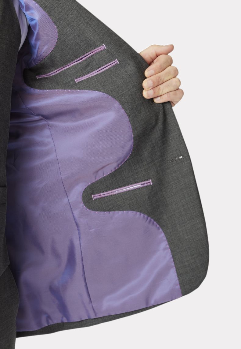 Avalino Grey Three Piece Travel Suit - Vest Optional