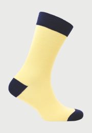 Lynton Yellow Cotton Rich Socks